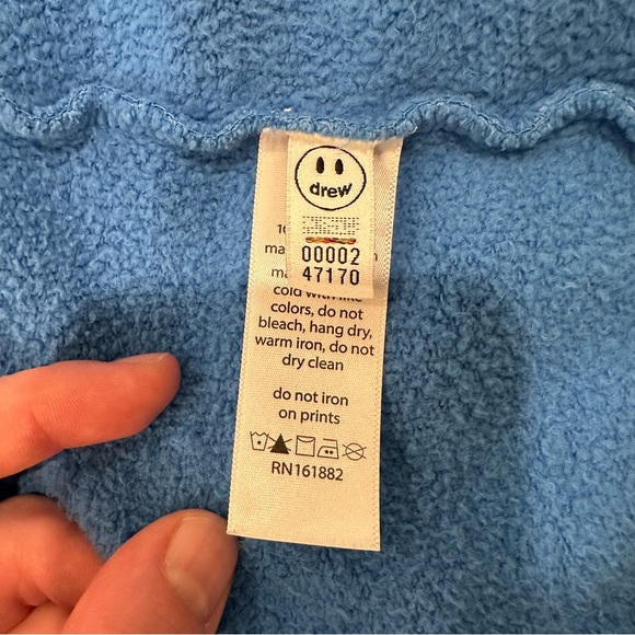 Drew House Hoodie size L Sky Blue Justin Bieber - Picture 11 of 16